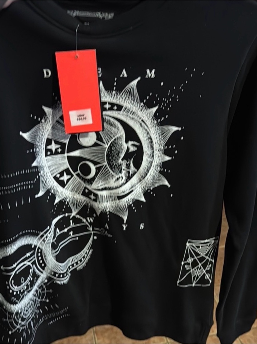 Blind Rooster Black Graphic Men's Sweater
